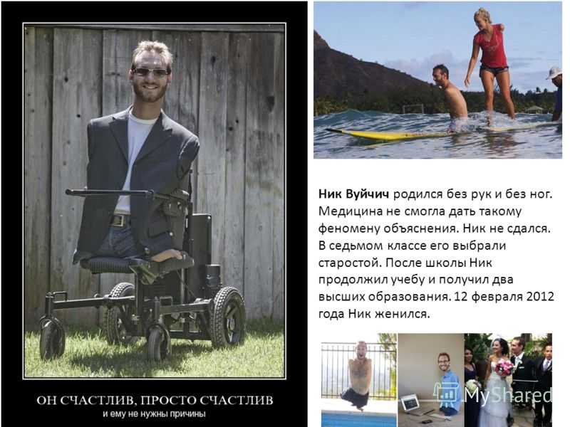 Ник вуйчич — миллионер без рук и ног, история которого потрясет каждого до глубины души.